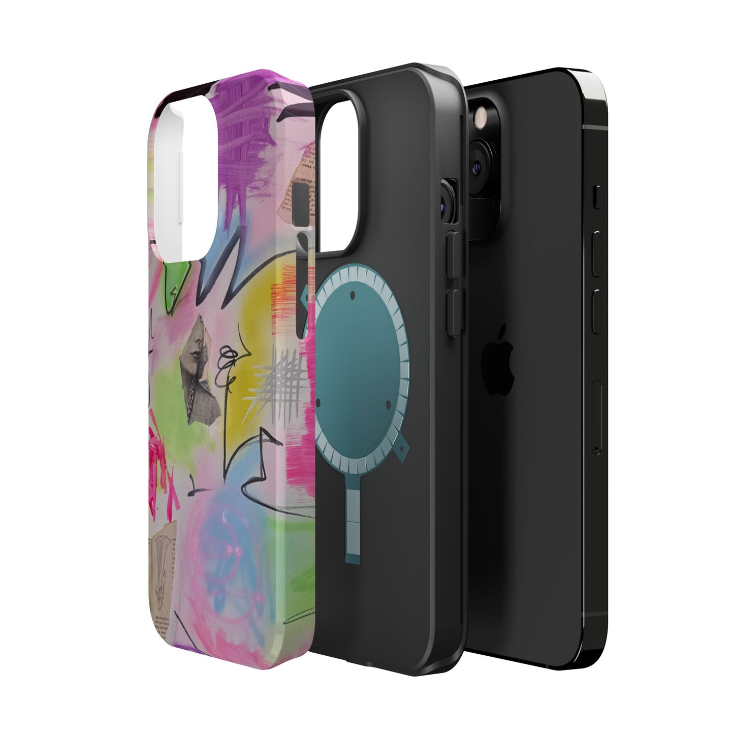 MagSafe "pastel static" airbrush iPhone case