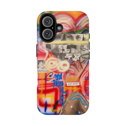 "get busy!" airbrush iPhone case