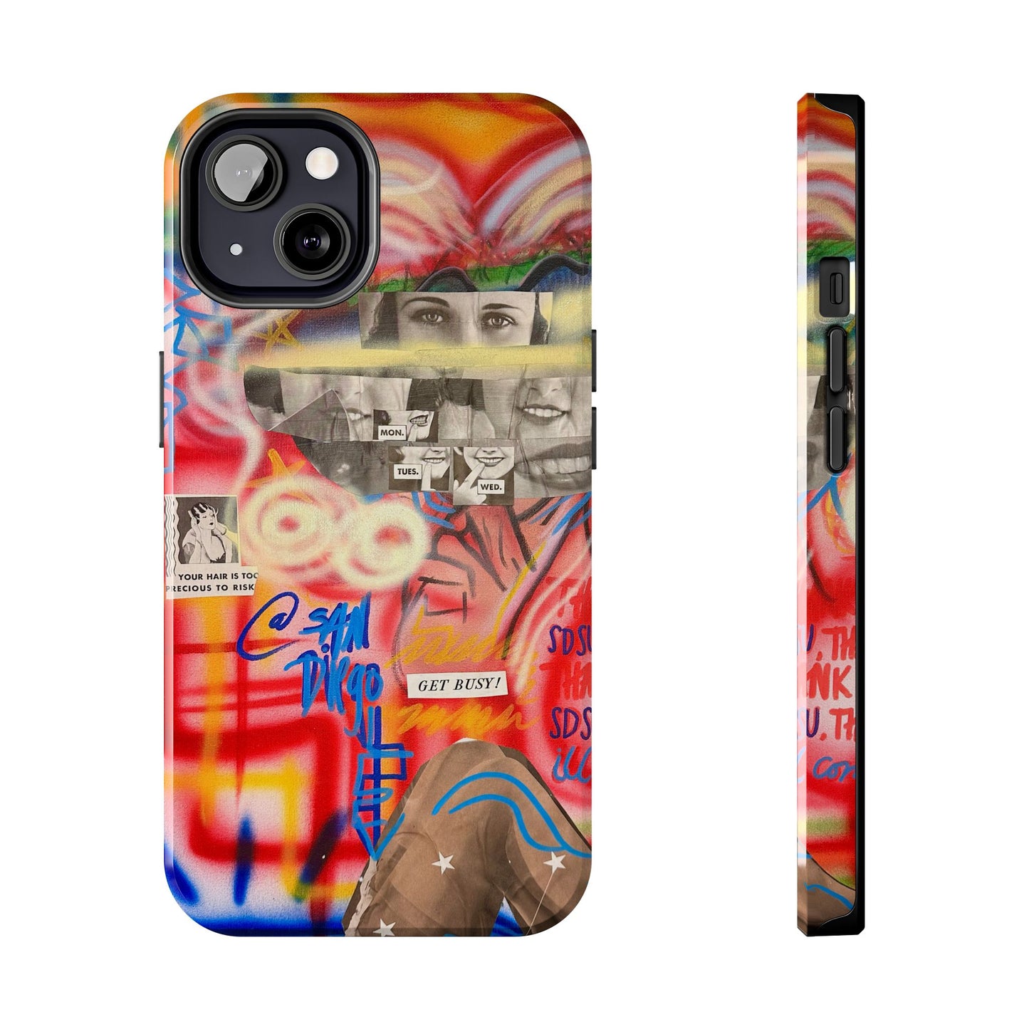 "get busy!" airbrush iPhone case