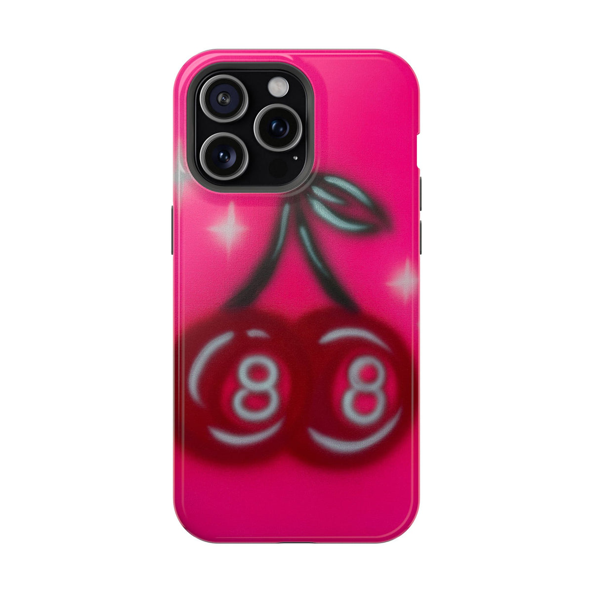MagSafe "cherry 8ball" airbrush iPhone case