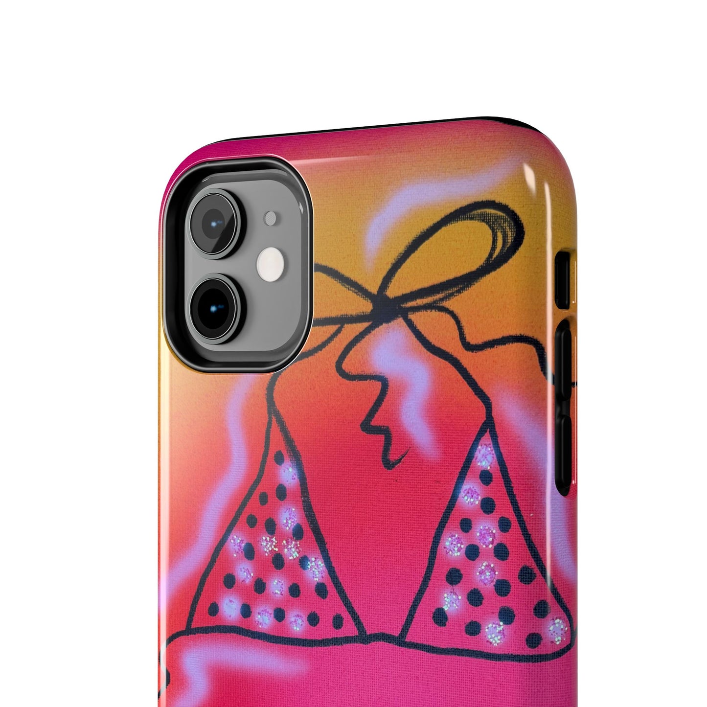 "glitter bikini" airbrush iPhone case