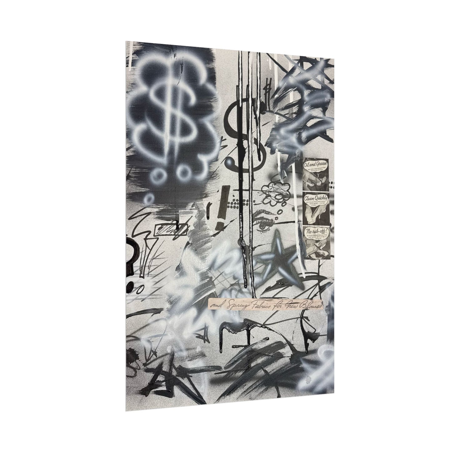 "monochrome mood" airbrush rolled print
