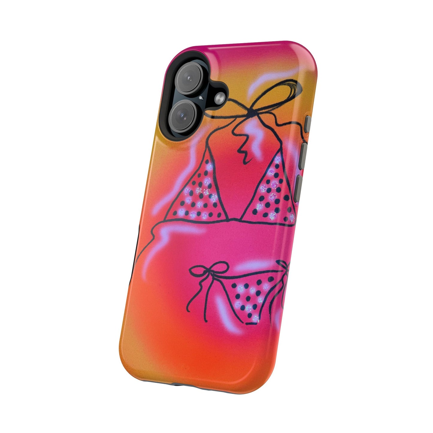 MagSafe "glitter bikini" airbrush iPhone case