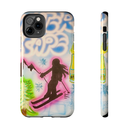 "winter escape" airbrush iPhone case