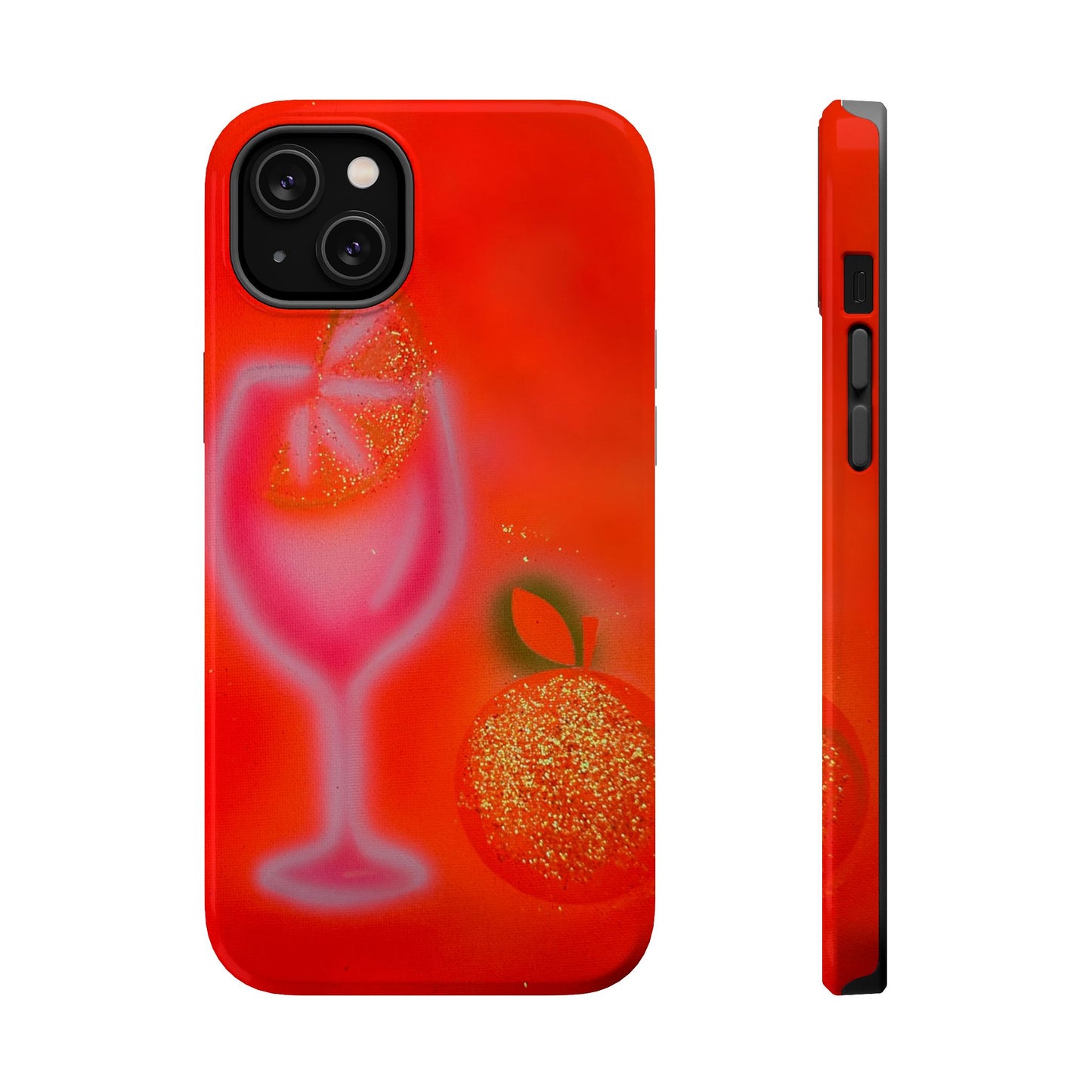 MagSafe "aperol spritz" airbrush iPhone case