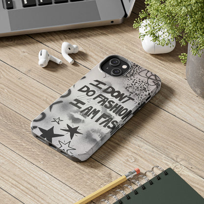 "i am fashion" airbrush iPhone case