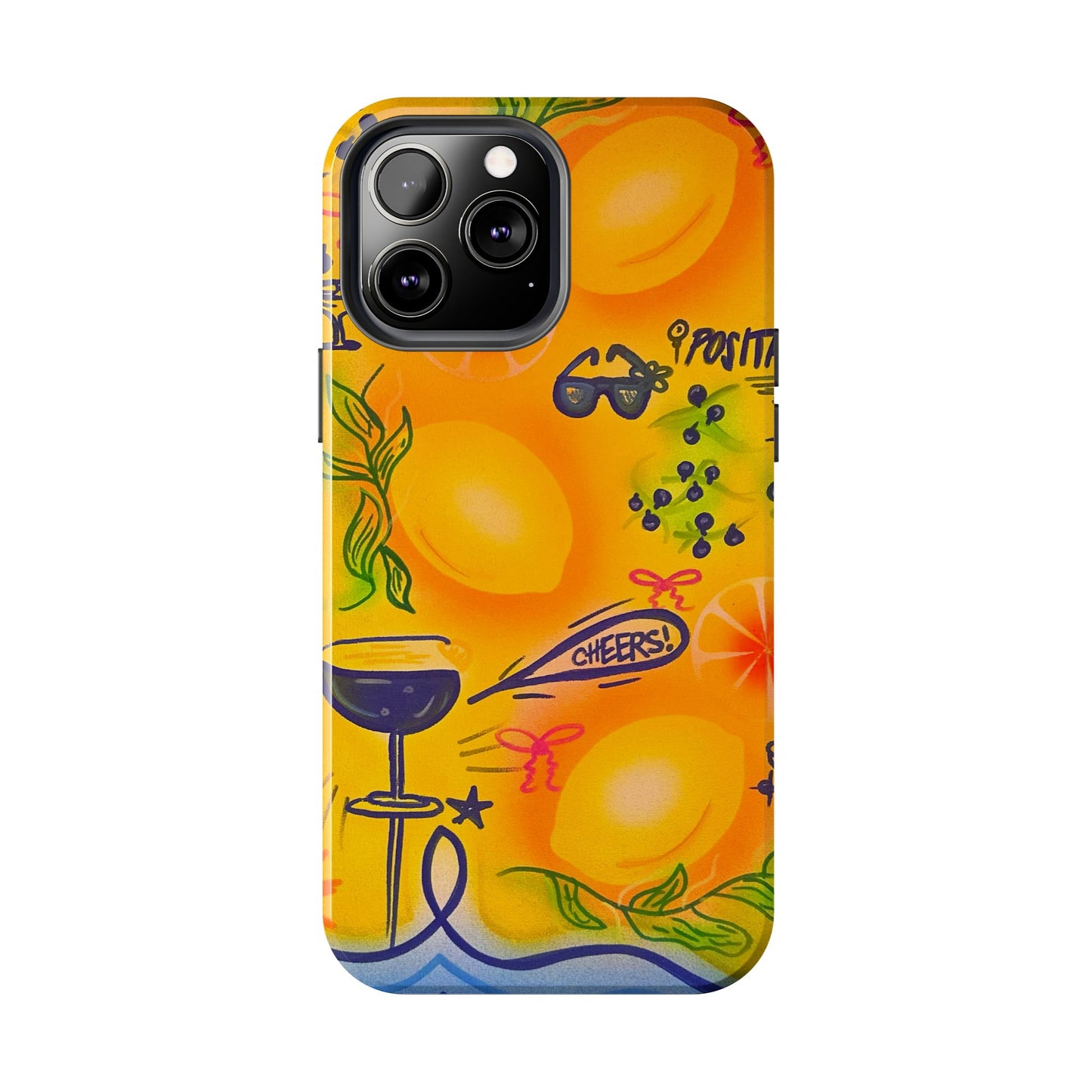 "citrus coastline" airbrush iPhone case