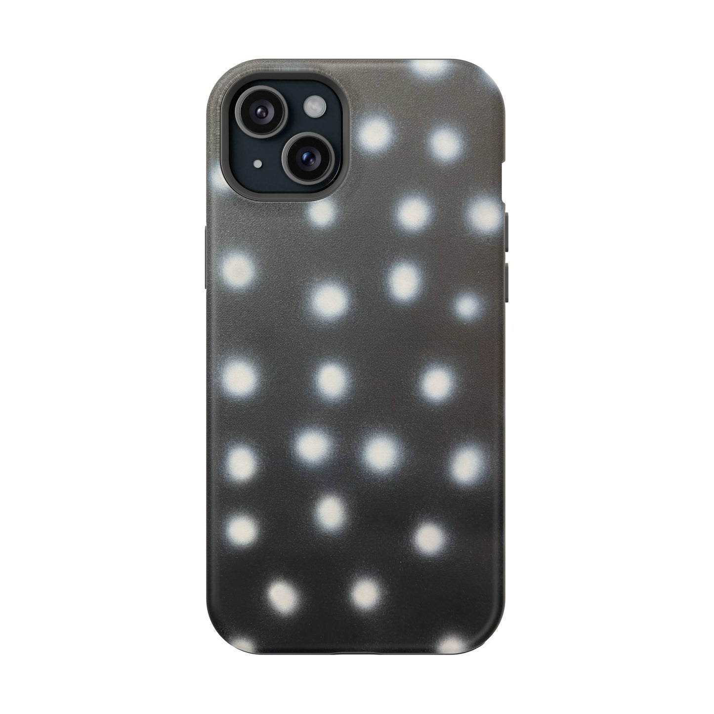 MagSafe "coconut noir polka dot" airbrush iPhone case