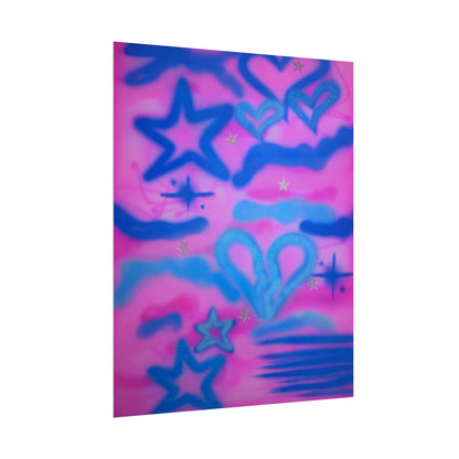 "blue camo" airbrush rolled print
