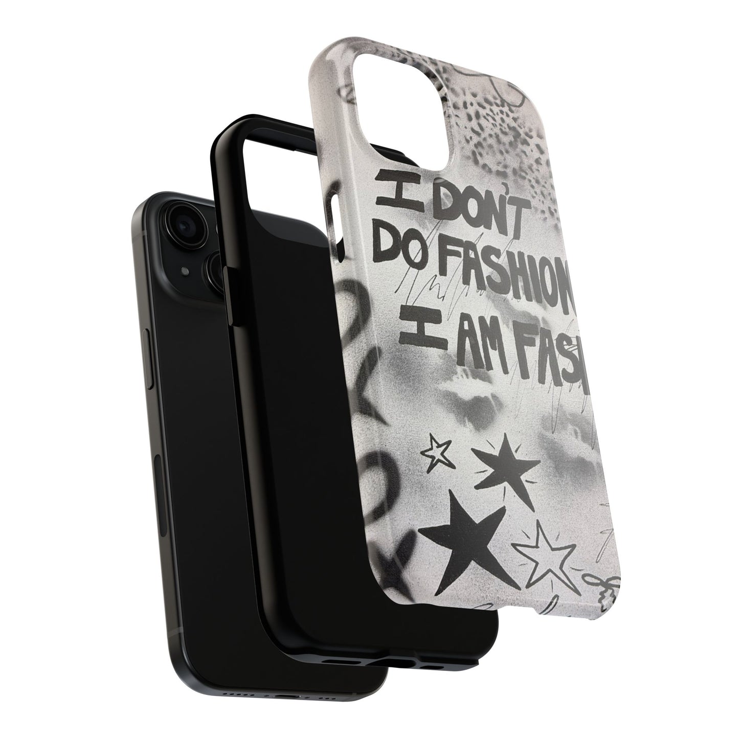 "i am fashion" airbrush iPhone case