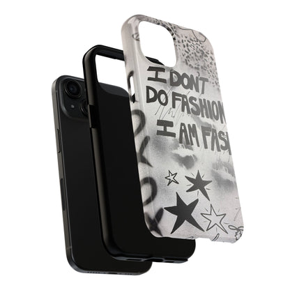 "i am fashion" airbrush iPhone case