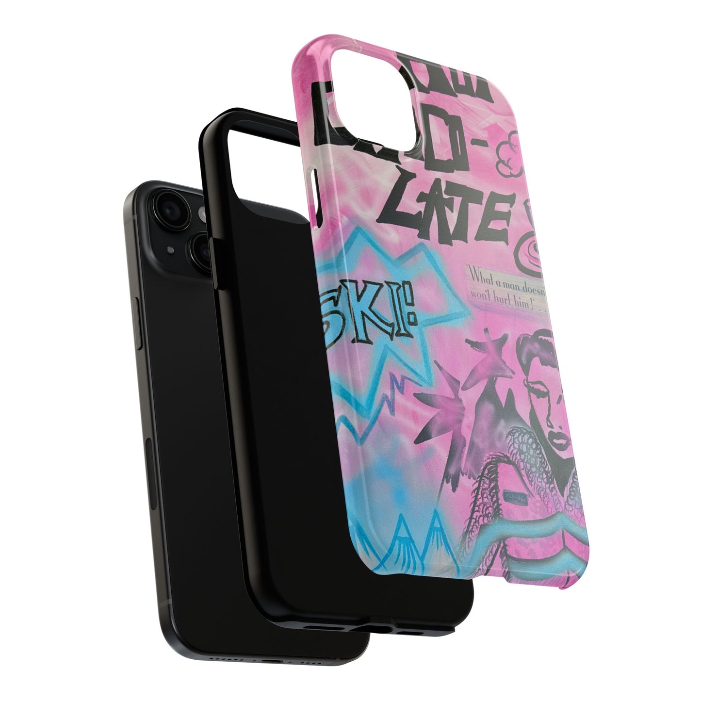 "avant le ski" airbrush iPhone case