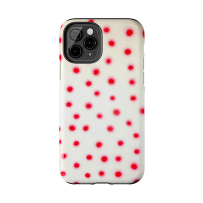"vanilla cherry polka dot" airbrush iPhone case