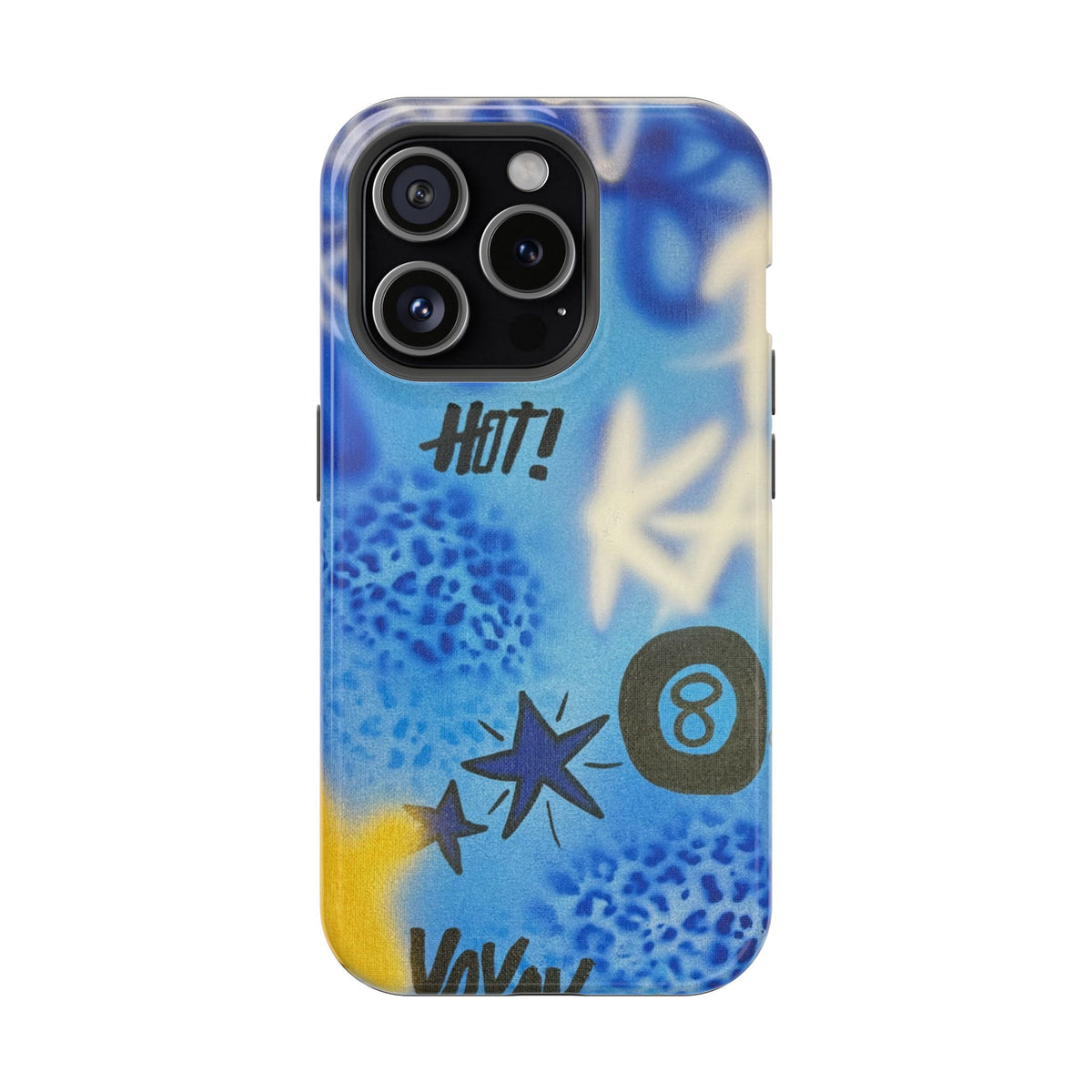 MagSafe "brilliant blues" airbrush iPhone case