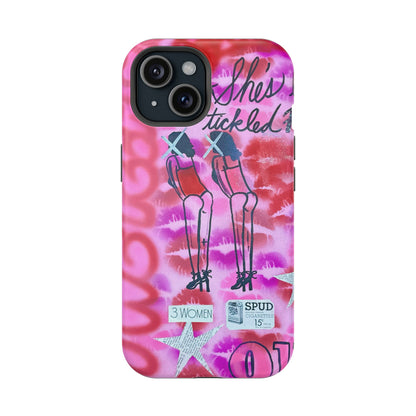 MagSafe "tickled pink" airbrush iPhone case