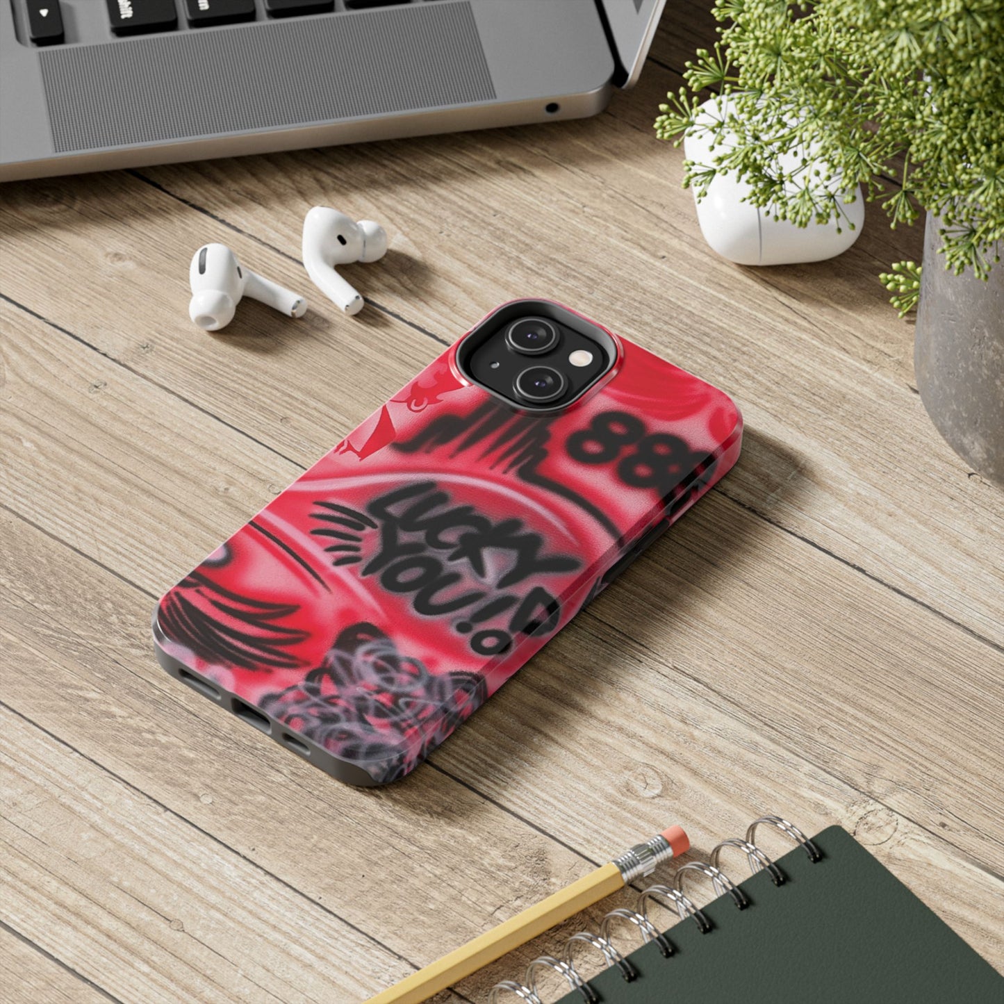 "LUCKY YOU! PT. 2" airbrush iPhone case