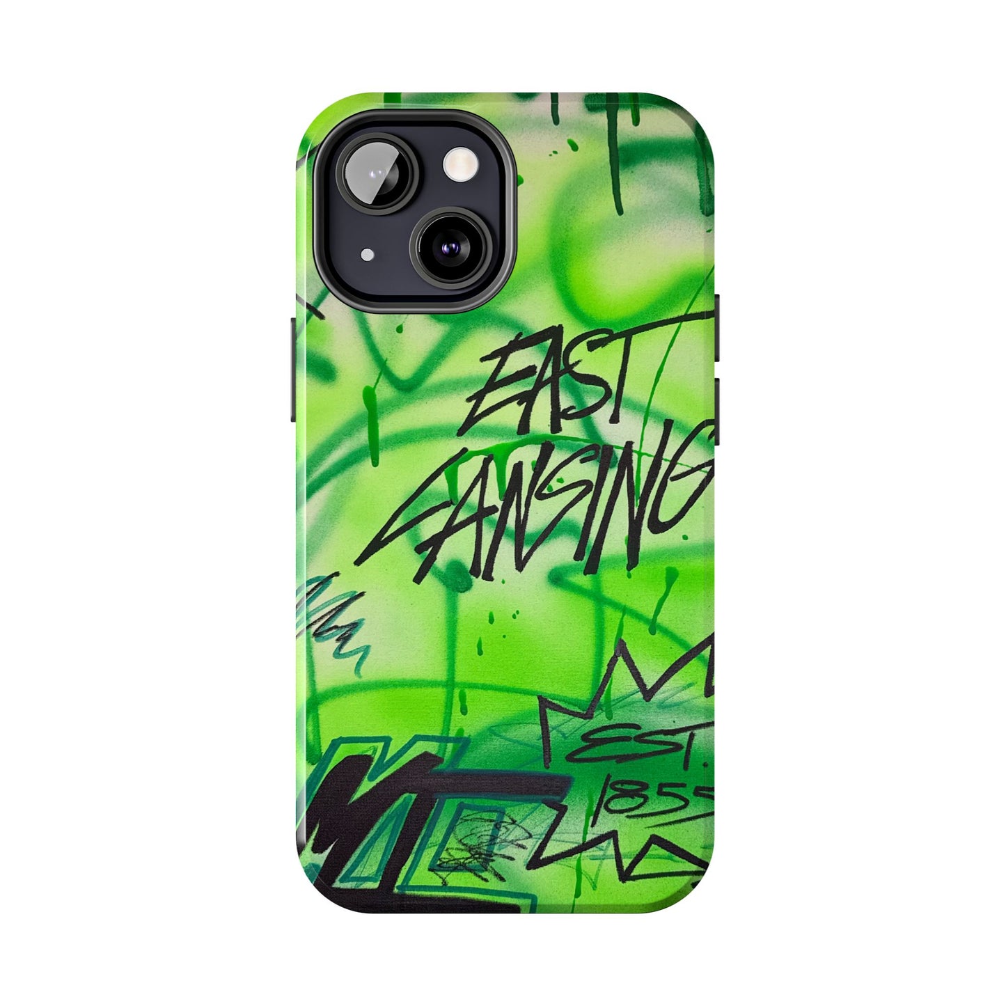 "east lansing, mi" airbrush iPhone case