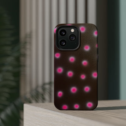 MagSafe "cherry mocha polka dot" airbrush iPhone case