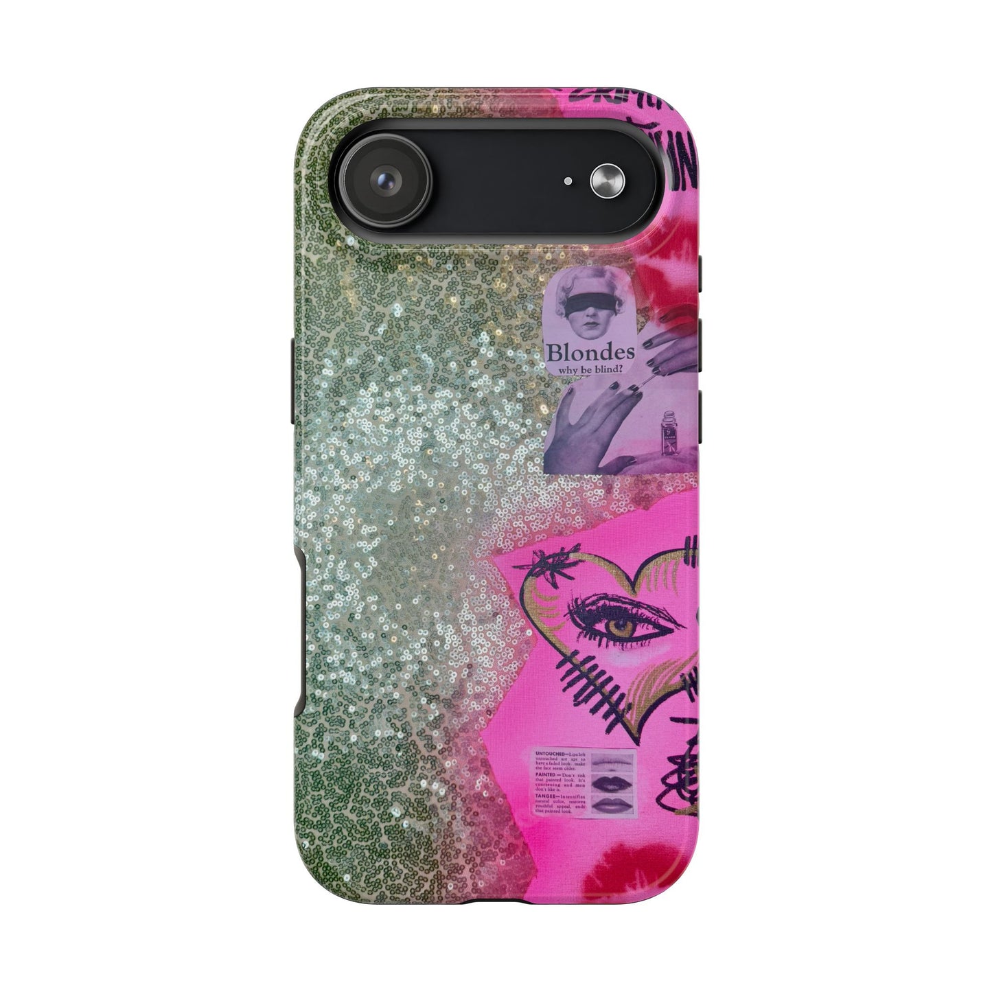 "glitter gloss" airbrush iPhone case