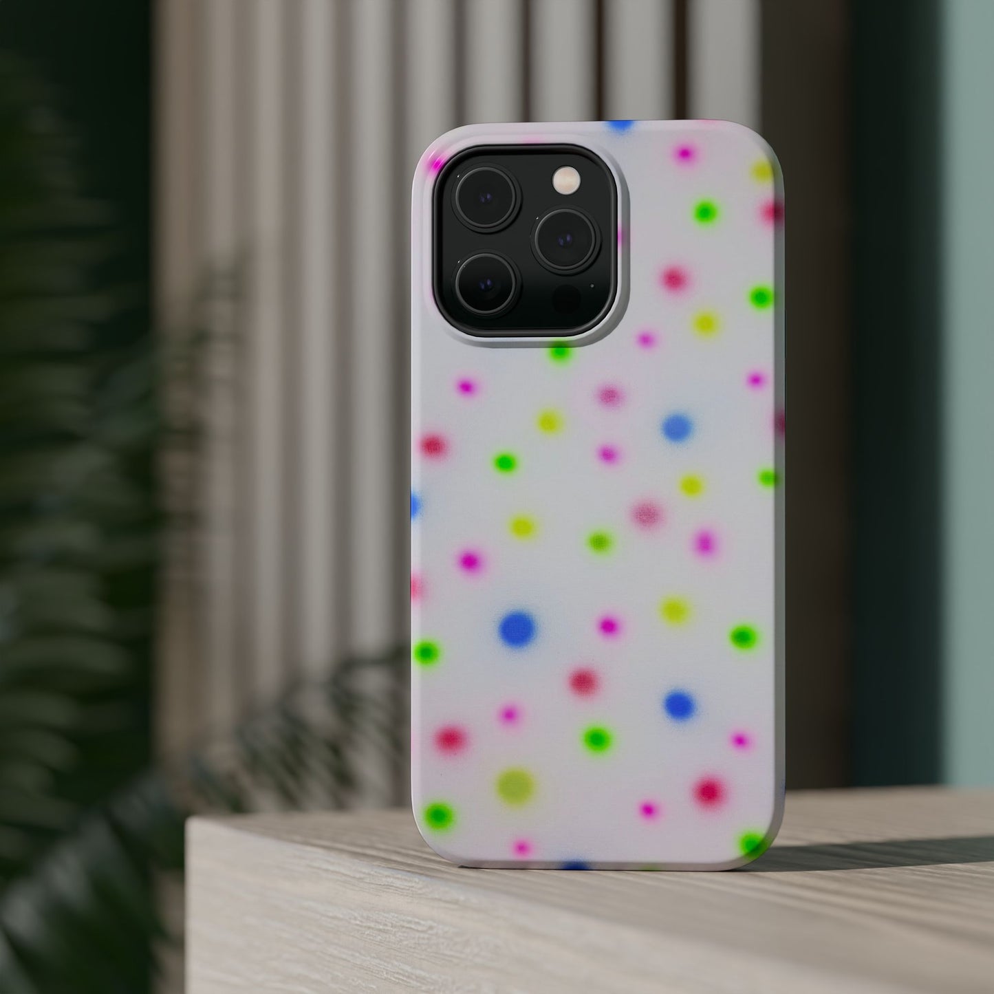 MagSafe "birthday cake polka dot" airbrush iPhone case