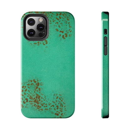 "teal cheetah" airbrush iPhone case