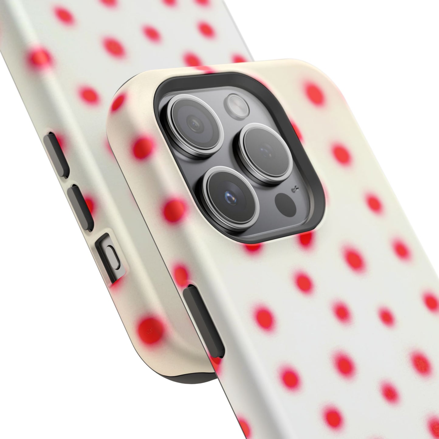 MagSafe "vanilla cherry polka dot" airbrush iPhone case