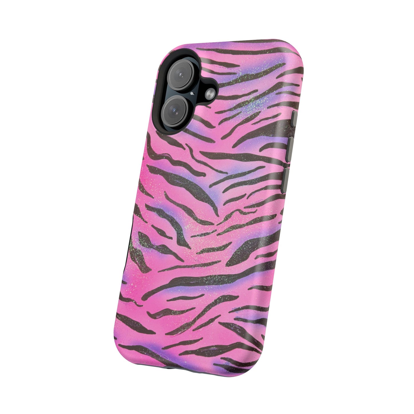 MagSafe "glitter zebra" airbrush iPhone case