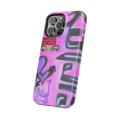 MagSafe "purple princess" airbrush iPhone case