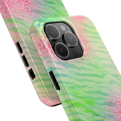 "teal cheetah" airbrush iPhone case