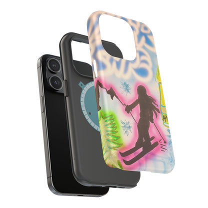 MagSafe "winter escape" airbrush iPhone case