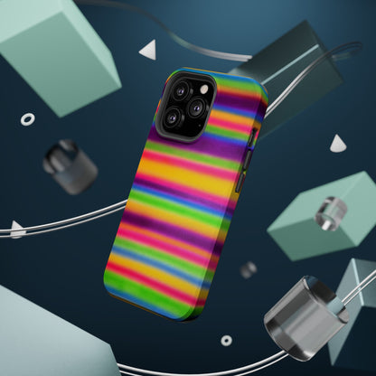 MagSafe "colorful stripes" airbrush iPhone case