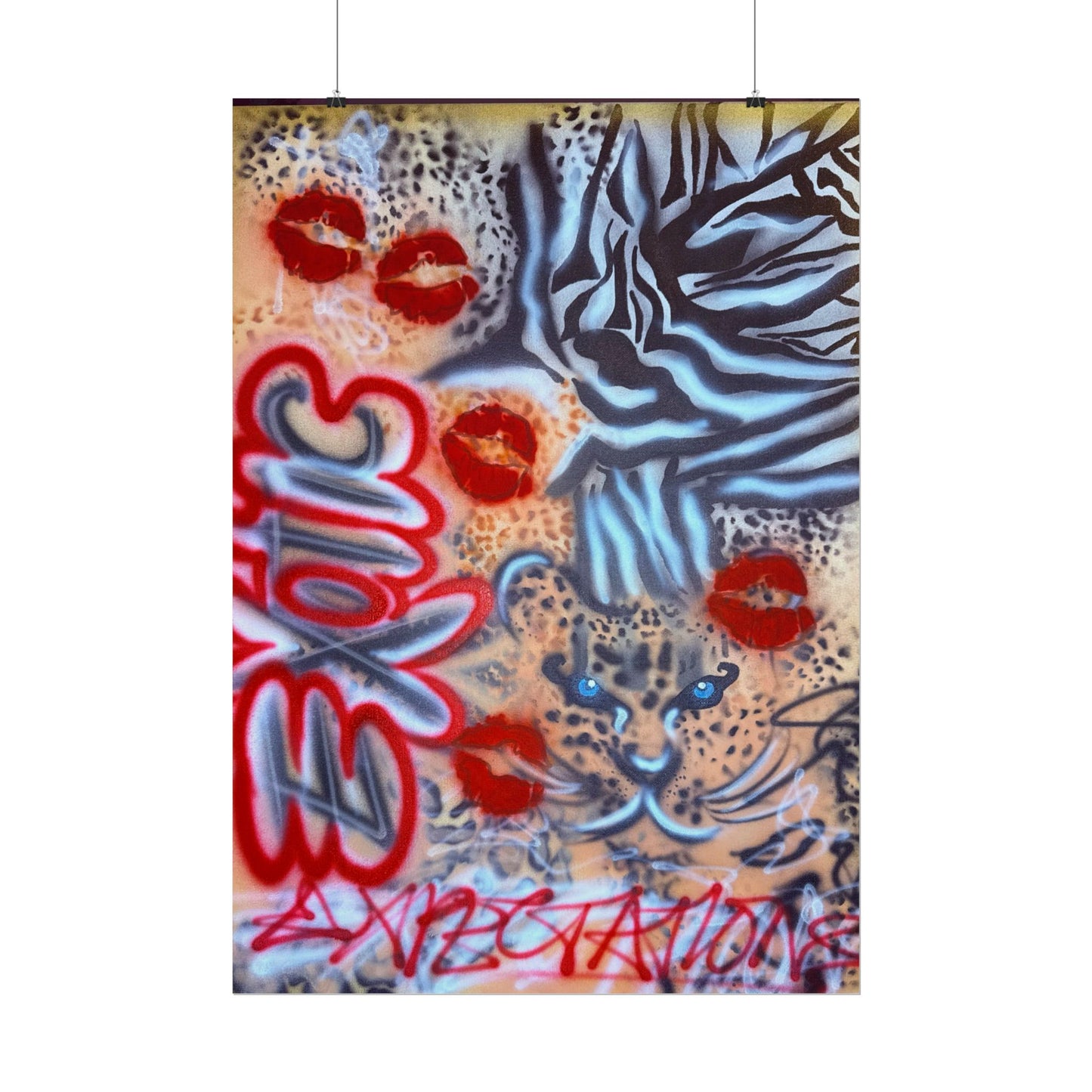 "exotic expectations" airbrush rolled print