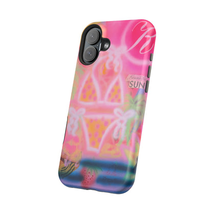 MagSafe "santa monica strawberry" airbrush iPhone case