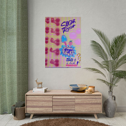 "sugar rush" airbrush rolled print