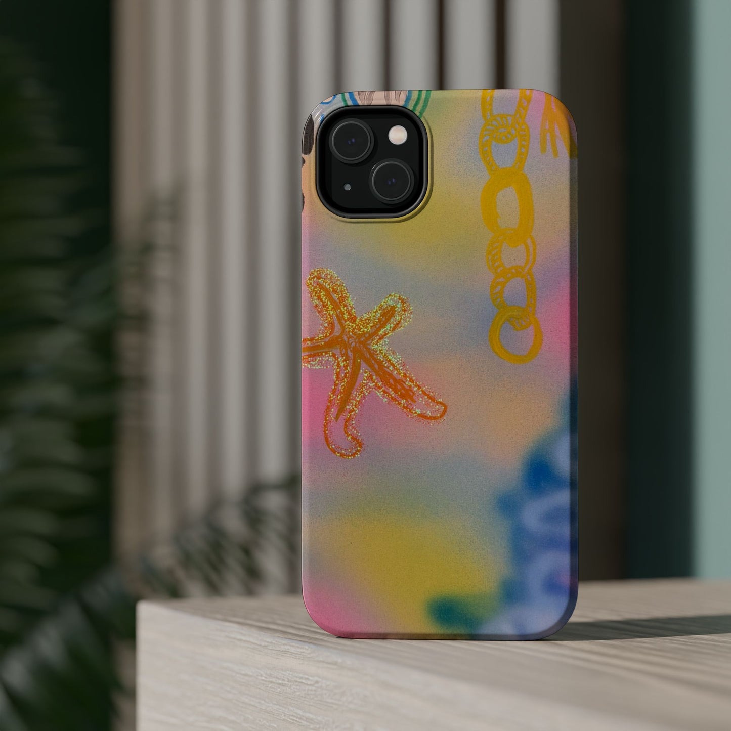 MagSafe "sweet starfish" airbrush iPhone case