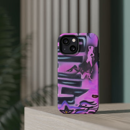 MagSafe "neon nights" airbrush iPhone case