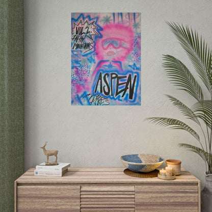 "aspen aspirations" airbrush rolled print