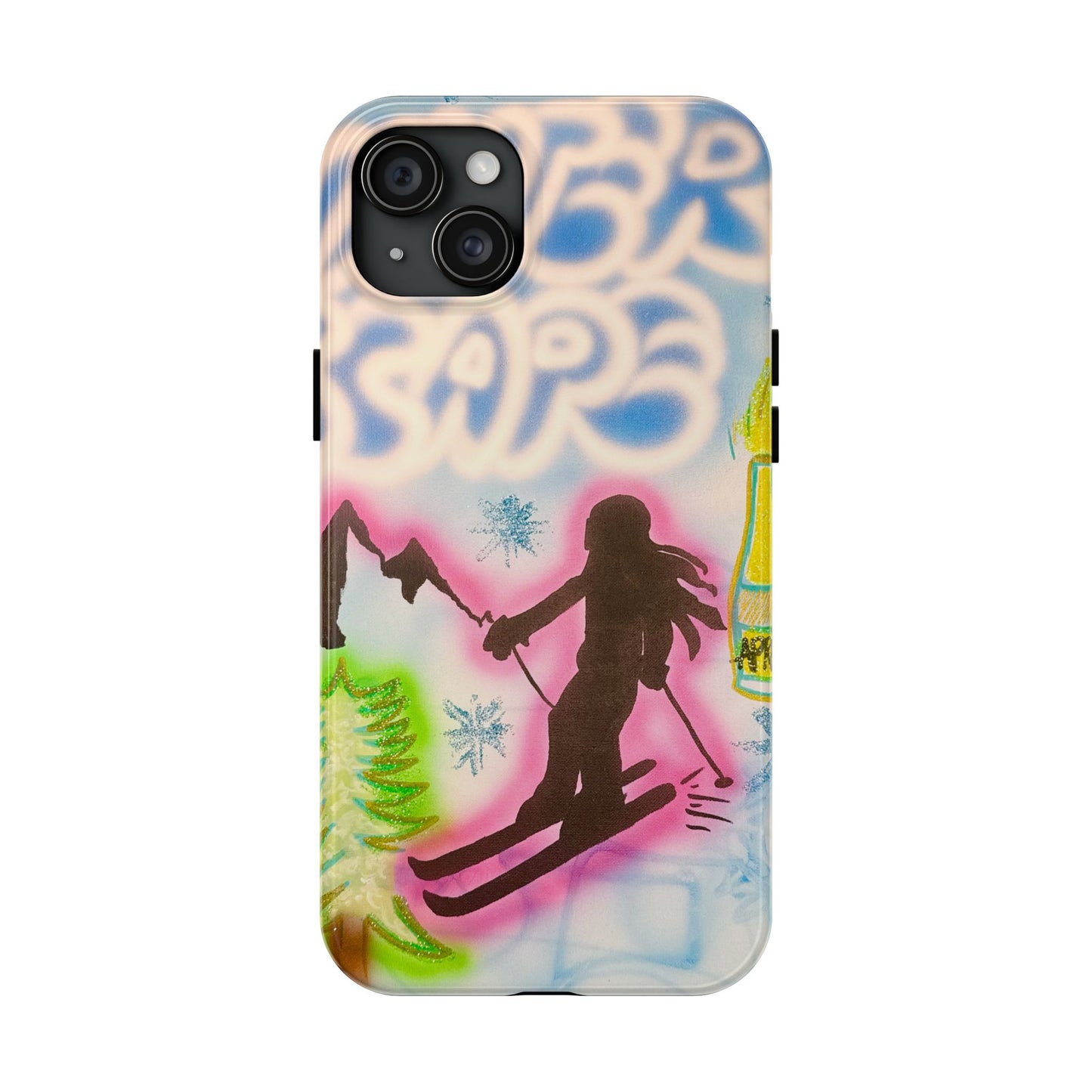 "winter escape" airbrush iPhone case