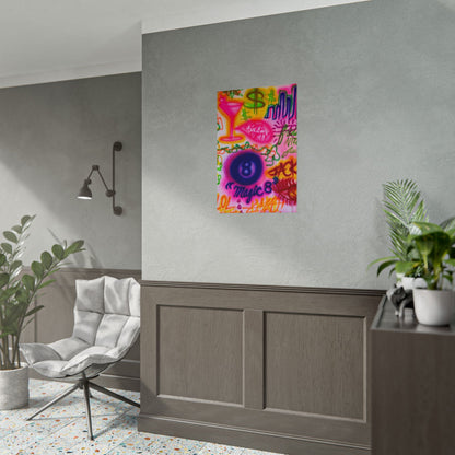 "colorful chaos" airbrush rolled print