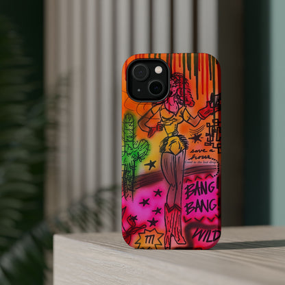 MagSafe "wild, wild west" airbrush iPhone case