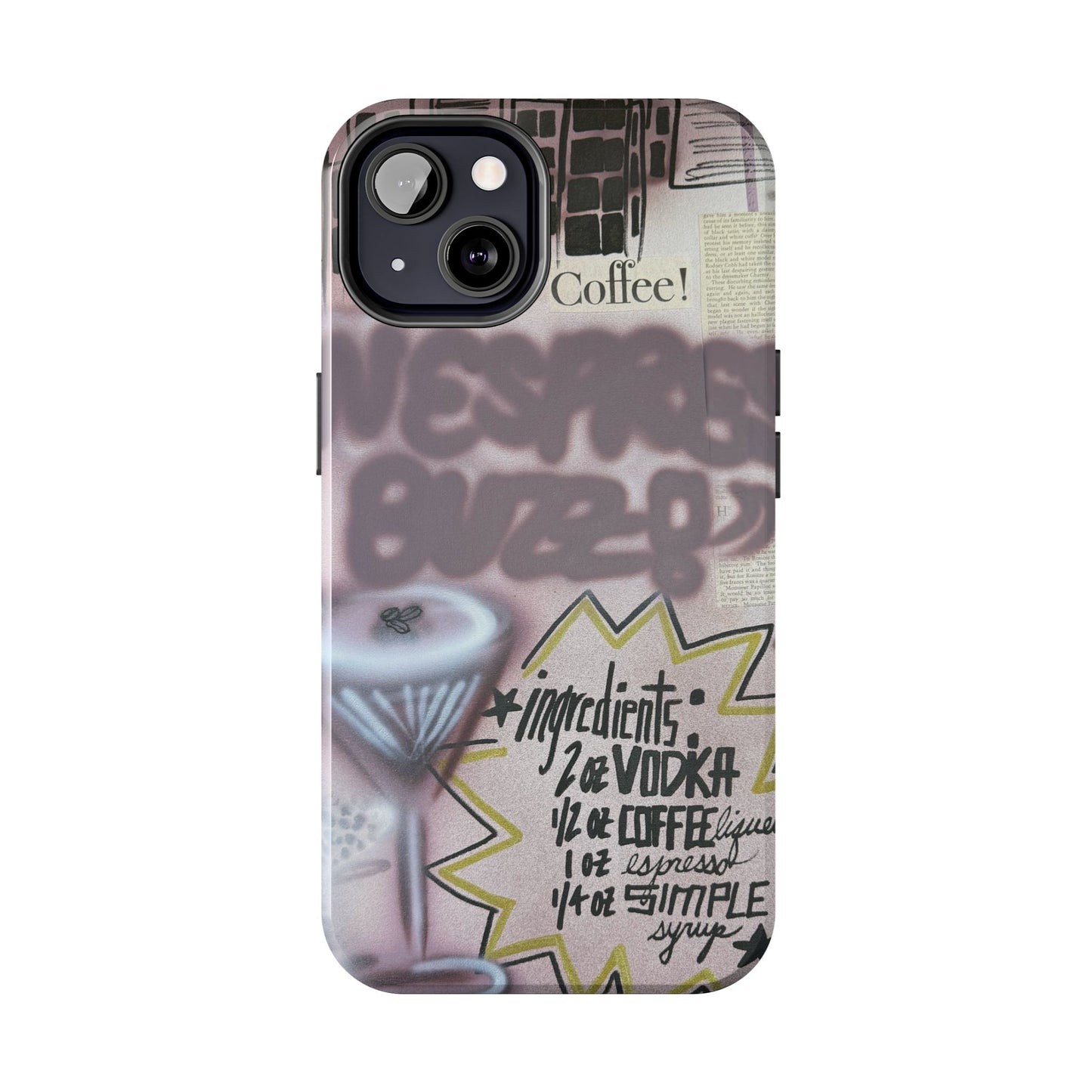 "espresso martini" airbrush iPhone case