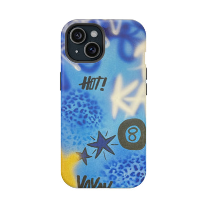 MagSafe "brilliant blues" airbrush iPhone case