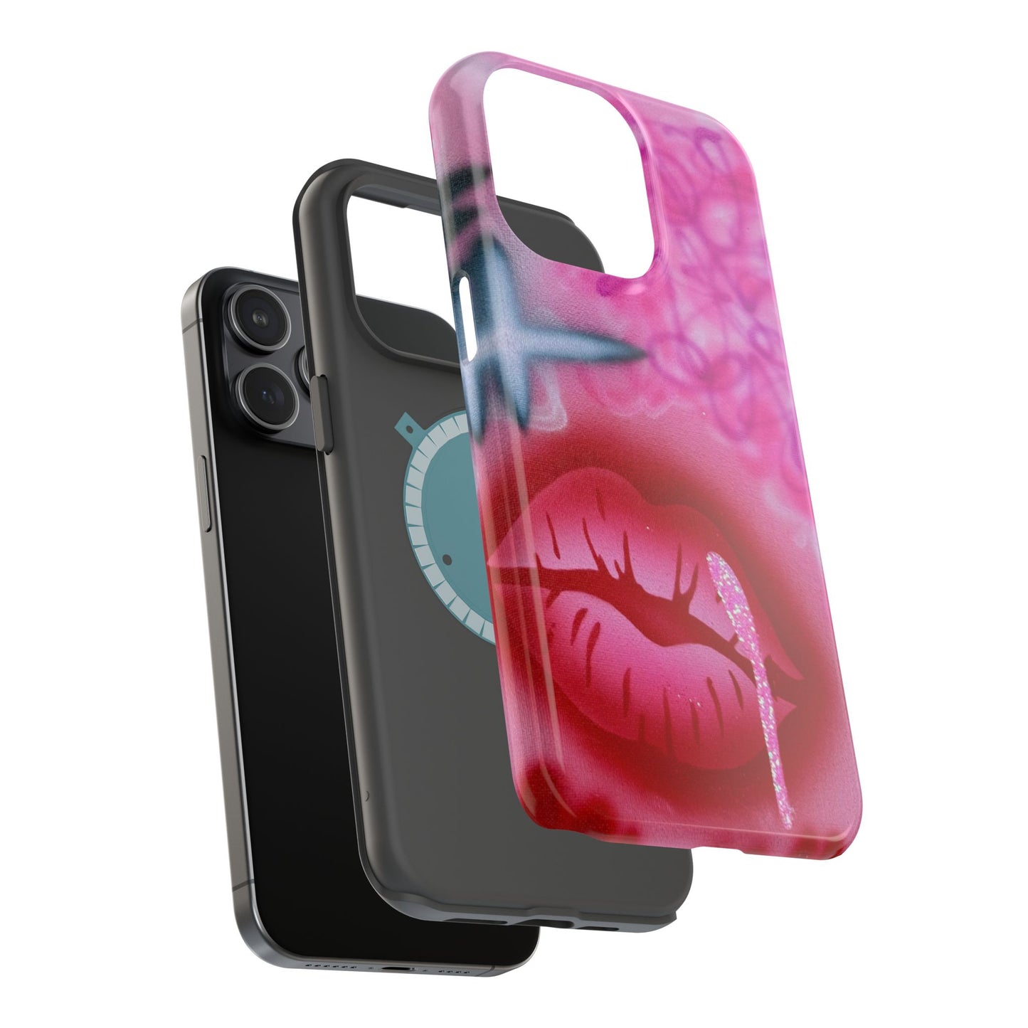 MagSafe limited edition "glitter aura" airbrush iPhone case