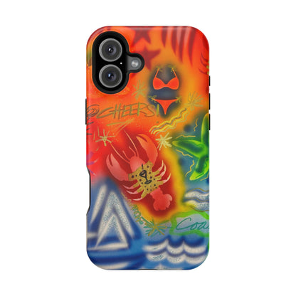 MagSafe "tipsy lobster" airbrush iPhone case