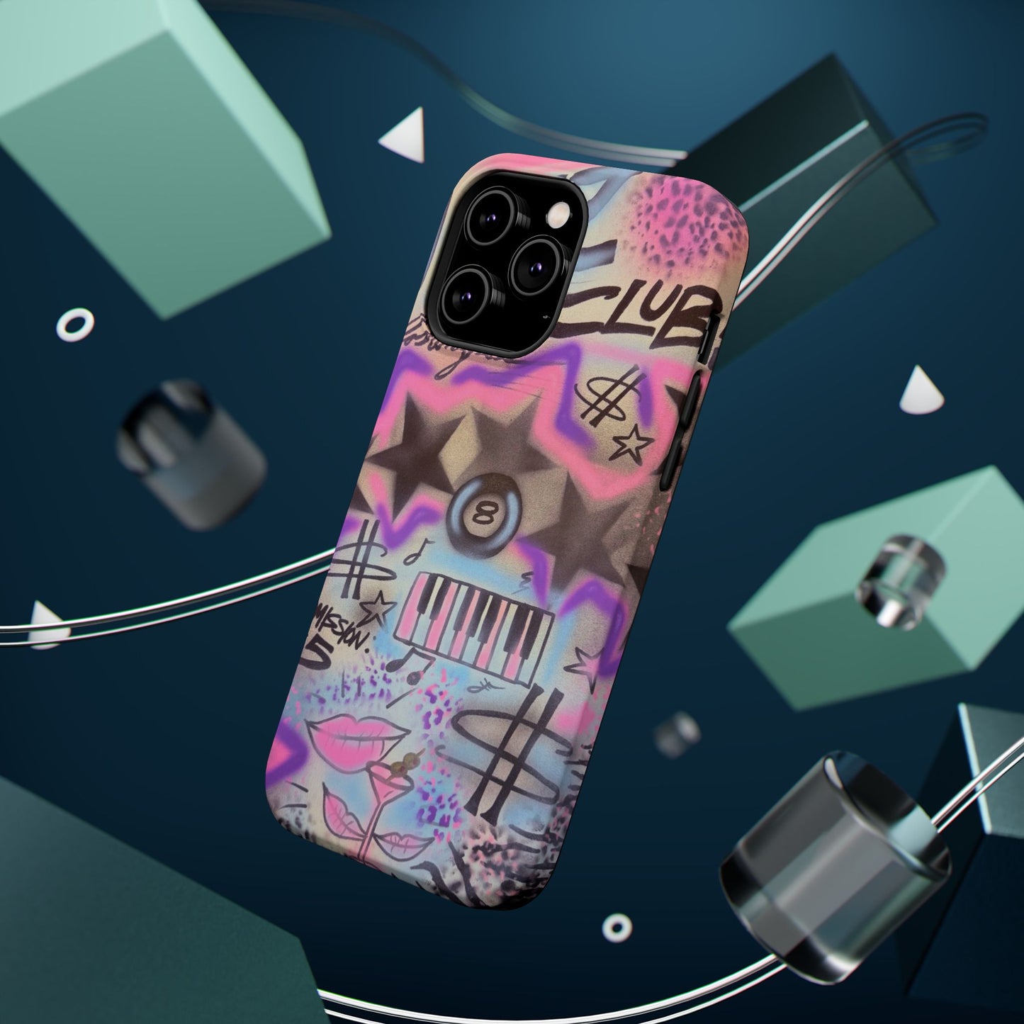 MagSafe "jazz club" airbrush iPhone case