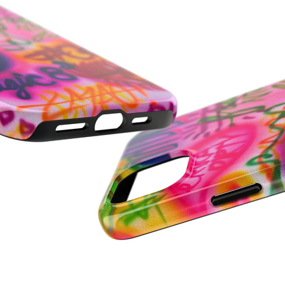 "colorful chaos" airbrush iPhone case