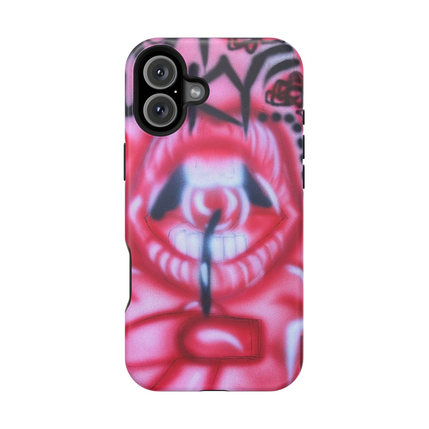 MagSafe "be happy, go lucky" Airbrush-iPhone-Hülle