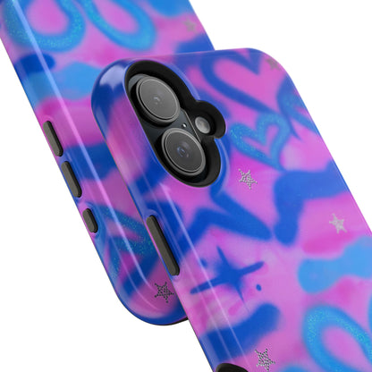 MagSafe "blue camo" airbrush iPhone case