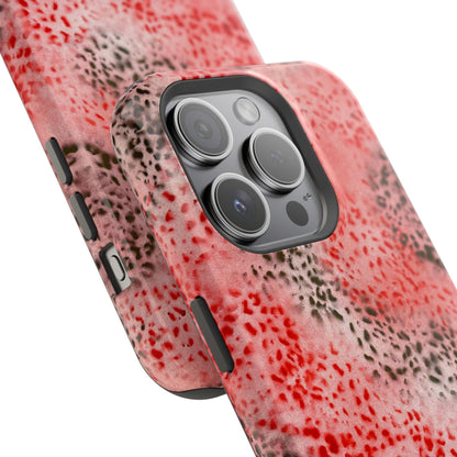 MagSafe "red cheetah" airbrush iPhone case