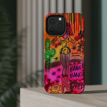 MagSafe "wild, wild west" airbrush iPhone case